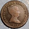 Spain 8 Maravedis 1836 Isabel II KM# 512.3 (6770)