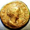 Roman Empire NGC F Faustina Sr, AD 138-140/1 AE Sestertius posthumous issue - Image 3