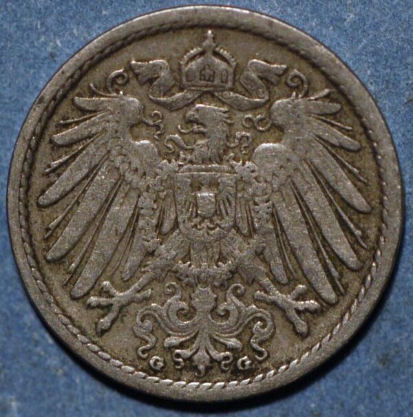 Germany Empire 5 Pfennig 1902 G KM# 11 - Image 2