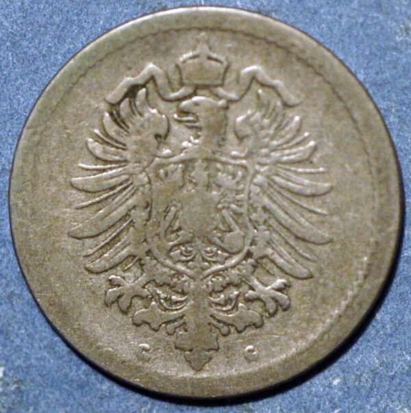 Germany Empire 5 Pfennig 1888 G KM# 3 - Image 2