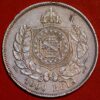 Brazil 1000 Reis 1869 Pedro II silver KM# 476 - Image 2
