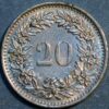 Switzerland 20 Rappen 1970 KM# 29a - Image 2