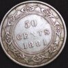 Newfoundland 50 Cents 1881 KM#6 Queen Victoria Silver Coin (@27)  - Image 2