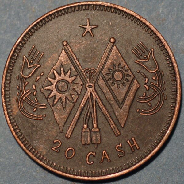 China coins Honan Province 20 cash 20(1931) copper  y#A397