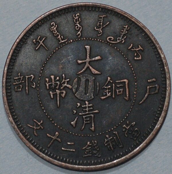 China Szechhuan Province Empire 20 cash copper CD 1906 y#11t - Image 2