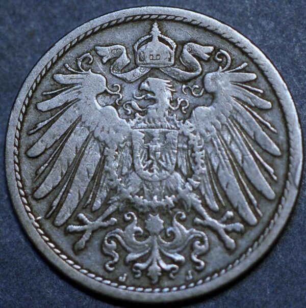 Germany Empire 10 Pfennig 1901 J Wilhelm II KM# 12 - Image 2