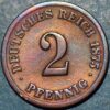 Germany 2 Pfennig 1875 F Wilhelm I KM#2