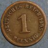 Germany 1 Pfennig 1905 G Wilhelm II KM# 10