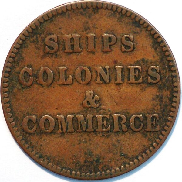 Canada token Ships Colonies Commerce Breton 997