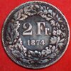 Switzerland 2 Francs 1874 B KM# 21