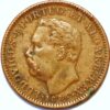 India Portug 1/4 Tanga 1886 Luiz I Calcutta mint KM# 308
