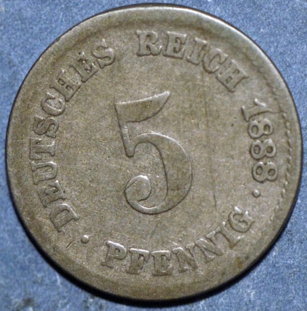 Germany Empire 5 Pfennig 1888 G KM# 3