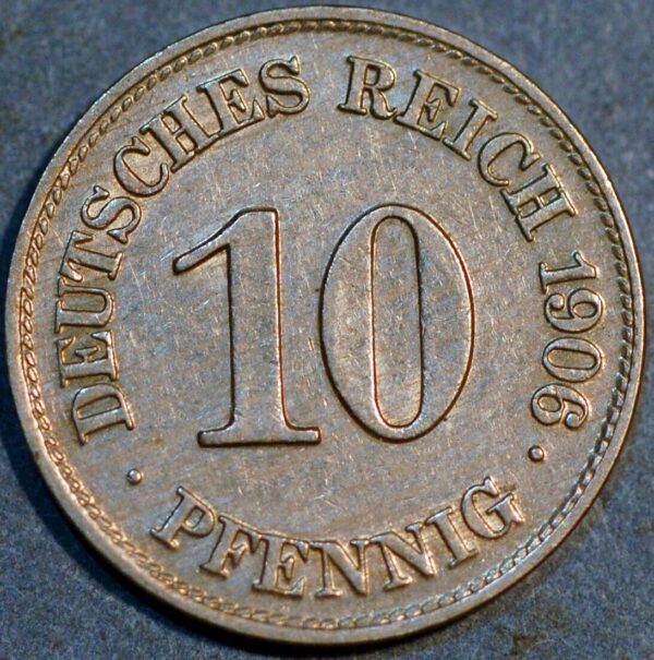 Germany Empire 10 Pfennig 1906 E Wilhelm II KM# 12