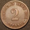Germany 2 Pfennig 1906 G Wilhelm II KM# 16