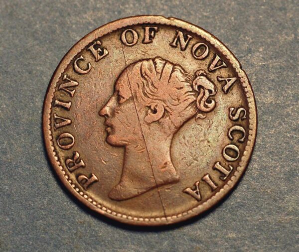 Province Novas Scotia 1840 Half Penny Token 