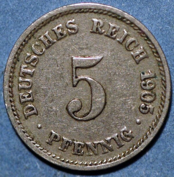 Germany Empire 5 Pfennig 1905 G KM# 11