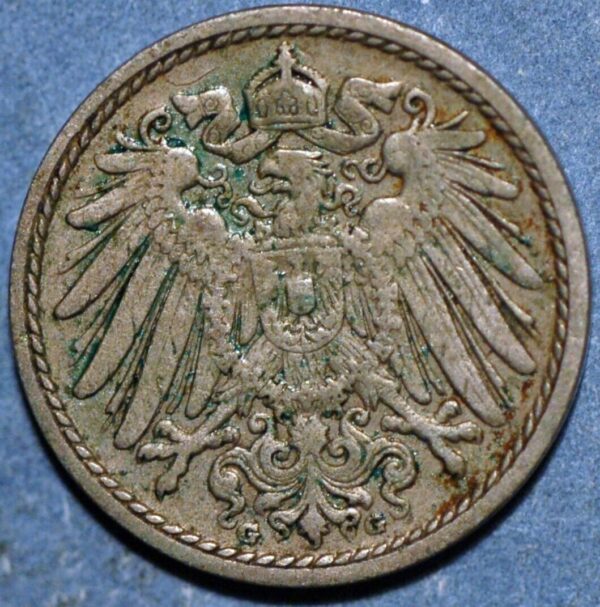 Germany Empire 5 Pfennig 1905 G KM# 11 - Image 2