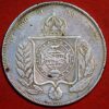 Brazil 1000 Reis 1862 Pedro II Silver KM# 465 - Image 2