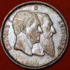 Belgium 1 Franc 1830-1880 Leopold II Independence 50th anniversary KM#38