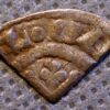 England Hamered Cut Quarter Penny 1060-1460 Silver coin (S509)