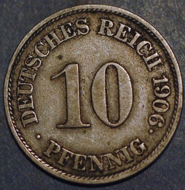 Germany Empire 10 Pfennig 1906 J Wilhelm II KM# 12