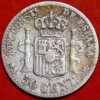 Spain 50 Centimos 1880 MS M Alfonso XII King Silver Coin  - Image 2