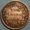 India 2 Annas 1841 Victoria silver India British KM# 459