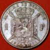 Belgium 1 Franc 1830-1880 Leopold II Independence 50th anniversary KM#38 - Image 2