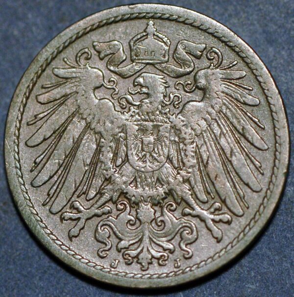 Germany Empire 10 Pfennig 1905 J Wilhelm II KM# 12 - Image 2