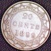 Newfoundland  20 Cents 1889  Queen Victoria KM#4 .Silver Coin. (@31)  - Image 2
