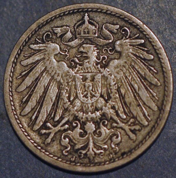 Germany Empire 10 Pfennig 1906 J Wilhelm II KM# 12 - Image 2