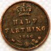 1842 Half Farthing Great Britain Victoria