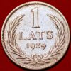 Latvia 1 Lats 1924  Silver Coin