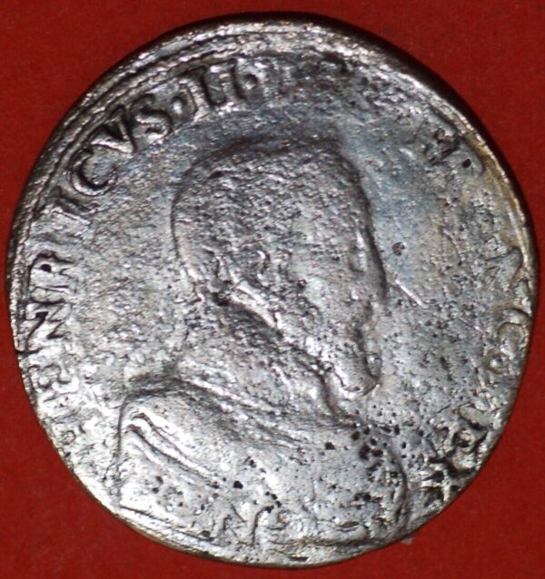 France Henri II Teston 1555 Toulouse mint Dy# 1031