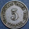 Germany Empire 5 Pfennig 1902 G KM# 11