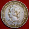 Brazil 1000 Reis 1911 Laureate liberty head silver KM# 507