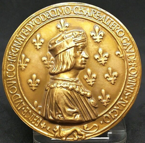 Bronze Medal of King Louis XII and Saint Anne of Brittany