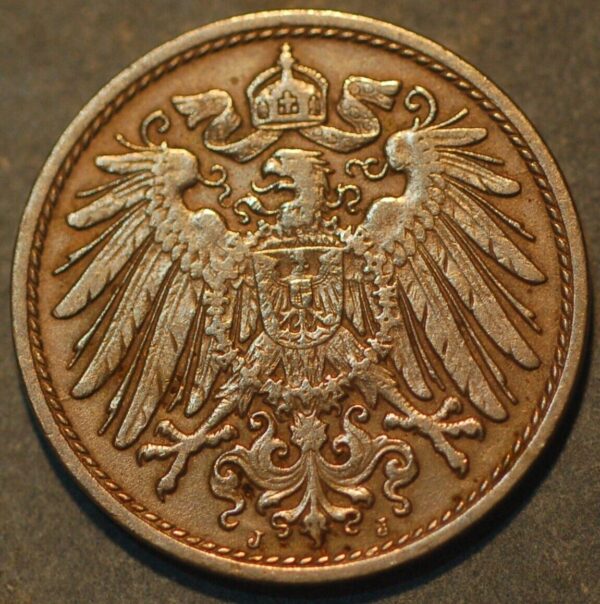 Germany Empire 10 Pfennig 1906 J Wilhelm II KM# 12 - Image 2