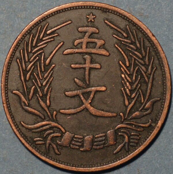 China coins Honan Province copper 50 cash 20(1931) y#397   (T462-Ida) 