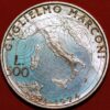 500 Lire 1874-1974 Guglielmo Marconi Silver Mint States Republica Italiana - Image 2