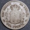 Spain 1 Una Peseta 1900 SM V Alfonso XIII Silver - Image 2
