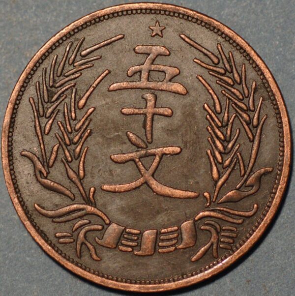 China coins Honan Province copper 50 cash 20(1931) y#397   (T337-Id) - Image 2