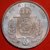 Brazil 1000 Reis 1857 Pedro II Silver KM#465 - Image 2