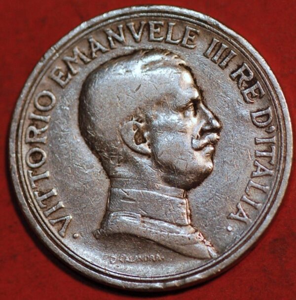 Italy 2 Lire 1916 Vittorio Emanuele III silver KM# 55 - Image 2
