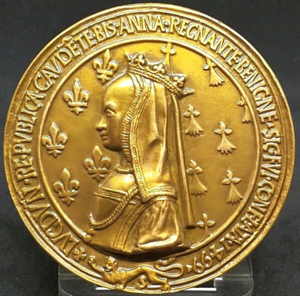 Bronze Medal of King Louis XII and Saint Anne of Brittany - Image 2