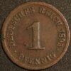 Germany 1 Pfennig 1895 G Wilhelm II KM# 10