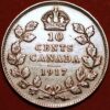 10 Cents 1917 George V silver Canada KM#23