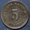 Germany Empire 5 Pfennig 1876 F KM# 3