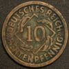 Germany Weimar Republic 10 Reichspfennig 1924 G KM# 33 - Image 2