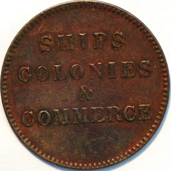 Canada token Prince Edward Ships Colonies Commerce Breton 997 - Image 2